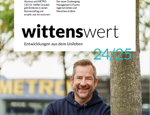 Titelseite der Wittenswert für Freunde und Förder:innen der UW/H