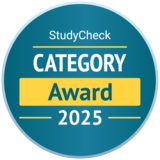 Siegel mit Schriftzug StudyCheck Category Award 2025