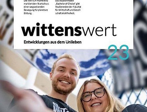 Titelseite der ersten Ausgabe der "Wittenswert" für Freunde und Förder:innen der UW/H