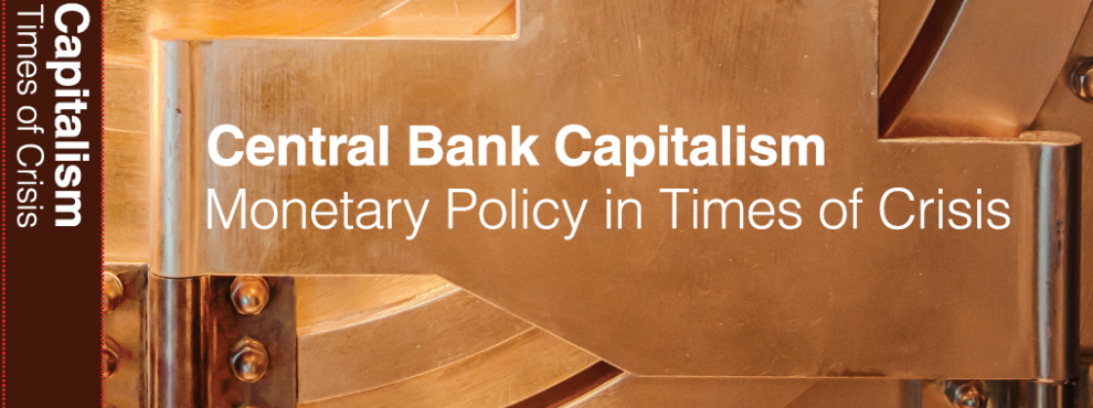 Detail of a book cover with the font "Central Bank Capitalism - Monetary Policy in Times of Crisis"